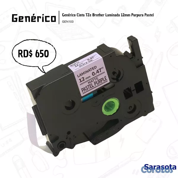 impresoras y scanners - Genérico Cinta TZe Brother Laminada 12mm Varios co 4