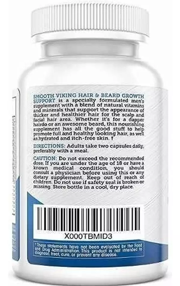 Salud y Equipamiento Médico - Smooth Viking Pastillas Para Hacer Crecer La Barba - 60 Caps 2