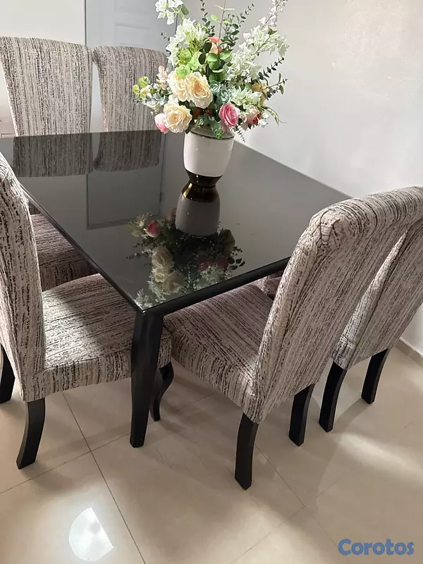 muebles y colchones - Comedor de 8 puestos en caoba 2