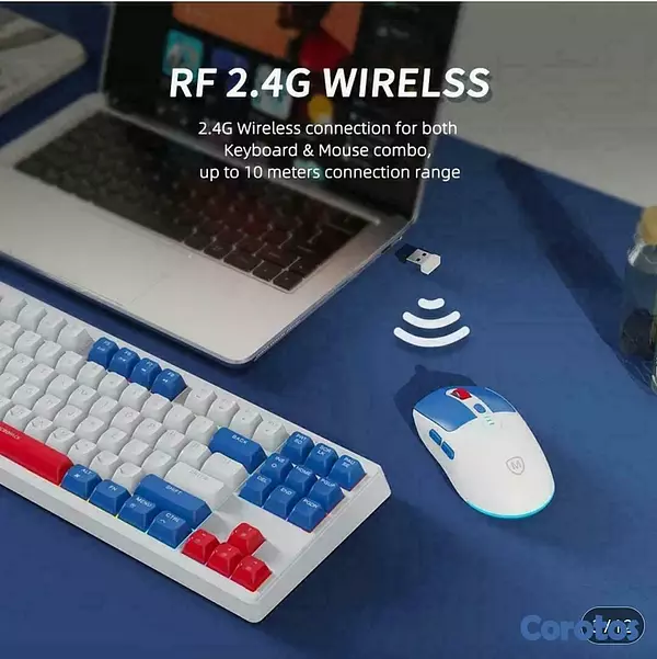 computadoras y laptops - Teclado y ratón membrana ROG de 2 piezas, cableado, iluminación de arcoíris 3