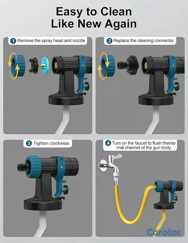 equipos profesionales - 🎨 Pulverizador de Pintura Eléctrico, Pistola con 3 Modos y 4 Boquillas 🔧 2