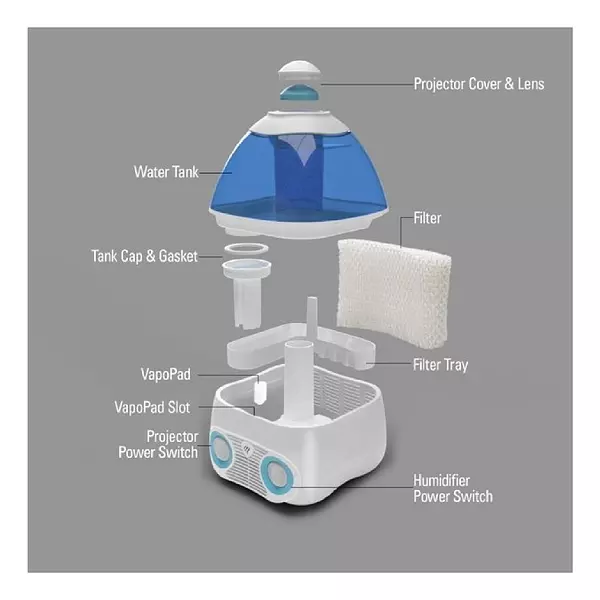 Salud y Equipamiento Médico - Humidificador De Vick V3700 Noche Estrellada Envio Gratis 3
