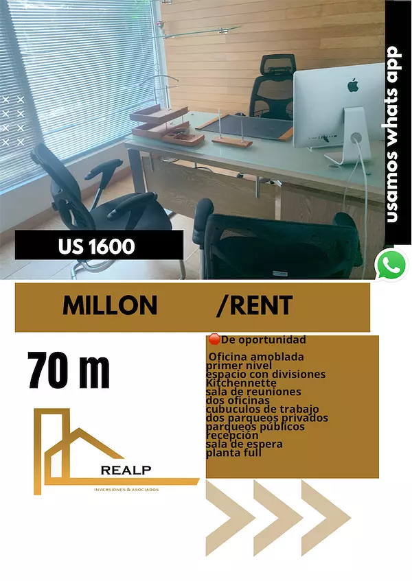 oficinas y locales comerciales - Oficina corporativa prienr nivel amoblada  1