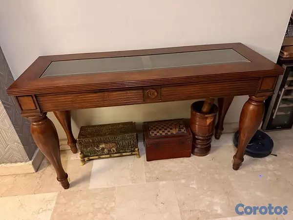 muebles y colchones - Mesa parson en madera preciosa  2