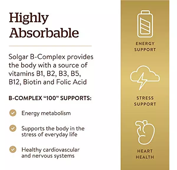 Salud y Equipamiento Médico - Solgar B-complex 250 Capsulas Promueve El Metabolismo 3