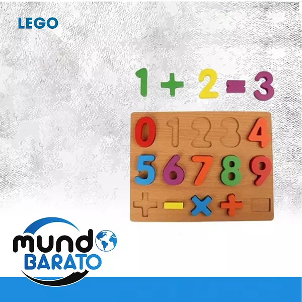 juguetes - ROMPECABEZAS LEGO DE MADERA ABECEDARIO NUMERO FORMAS ALFABETO MONTESORI 3