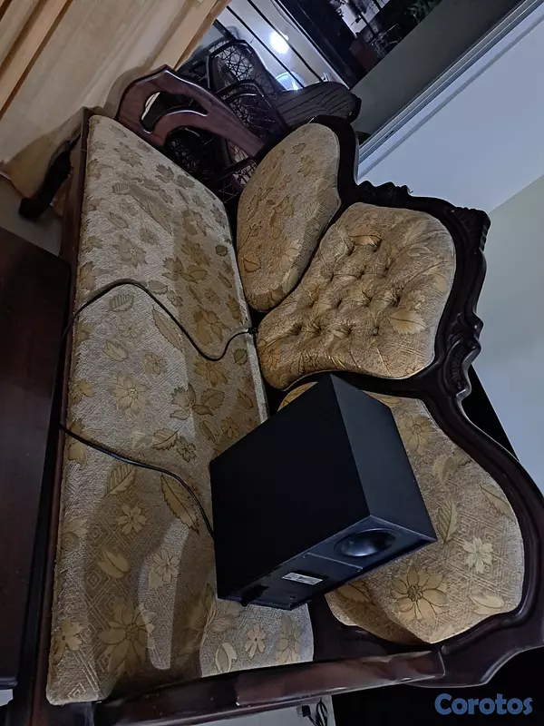 muebles y colchones - Juego de muebles en caoba 2 butacas y uno de 3 per 3