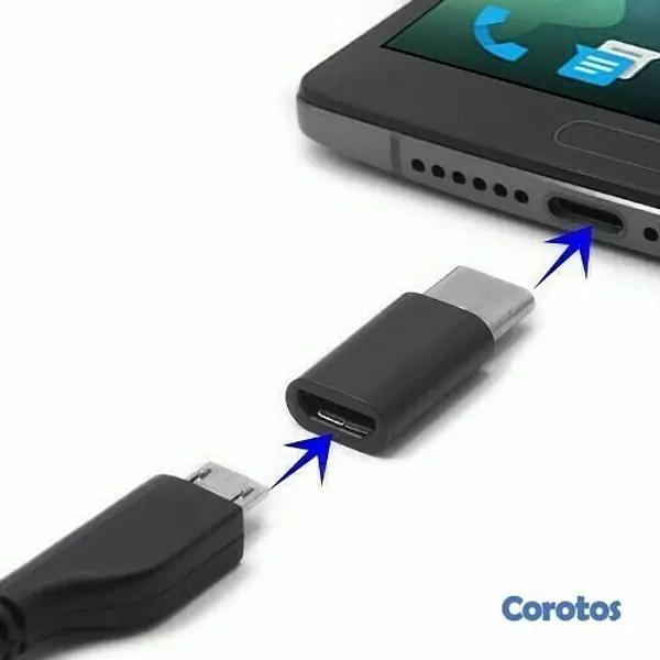 otros electronicos - Adaptador de carga rápida USB 3.1 de V8 (micro usb) a USB Tipo C
 1