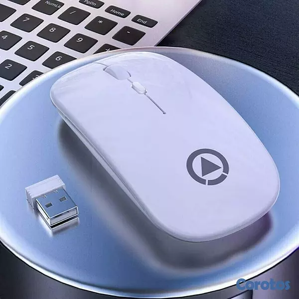 otros electronicos - Mouse inalámbrico recargable con luces RGB 4