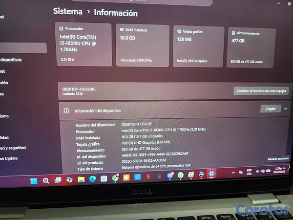 computadoras y laptops - Dell Latitude 5310 3