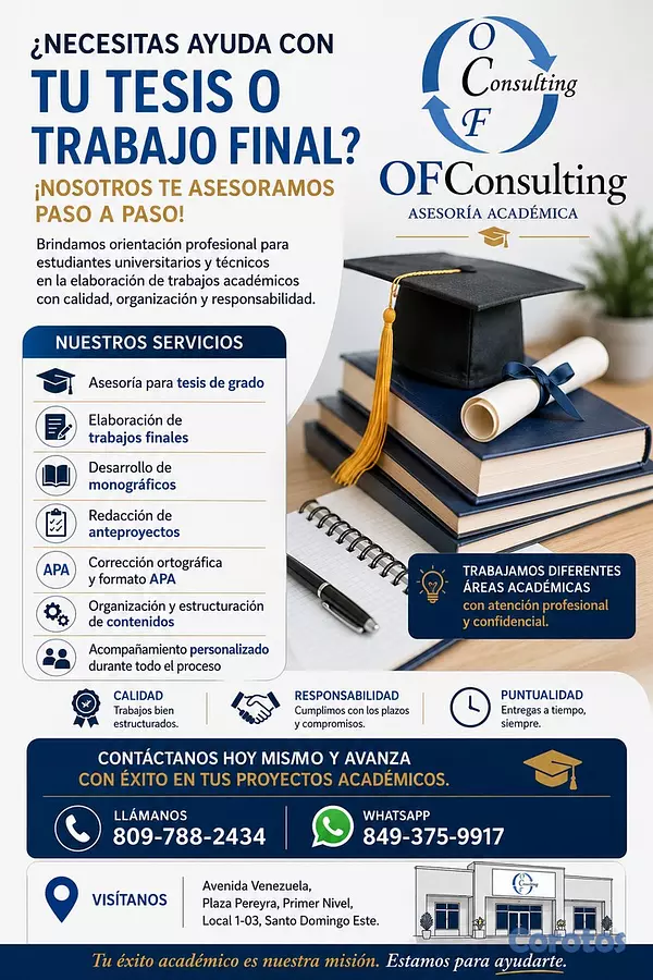servicios profesionales - Asesoría Académica, Tesis, Monográfico, Trabajos de Grado y Postgrado  2