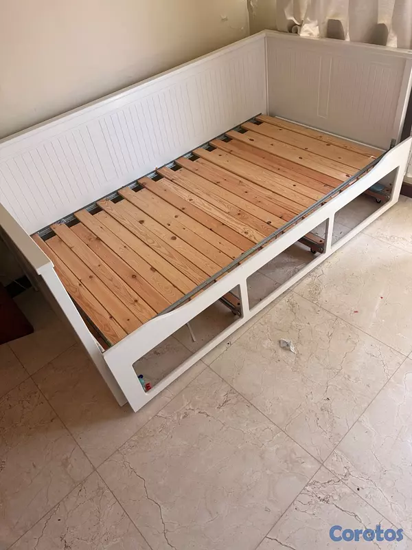 muebles y colchones - Cama Diván con 3 gavetas y 2 colchones Twin, ÅGOTN 5