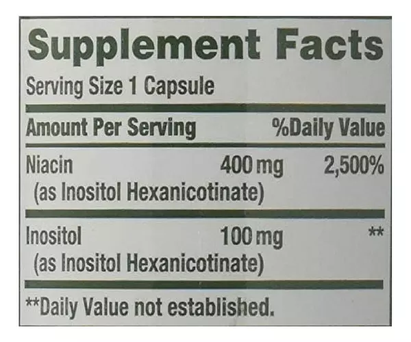 Salud y Equipamiento Médico - Niacin 500 Mg Natures Bounty Flush 3