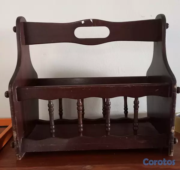decoración y accesorios - Revistero Vintage en caoba 6