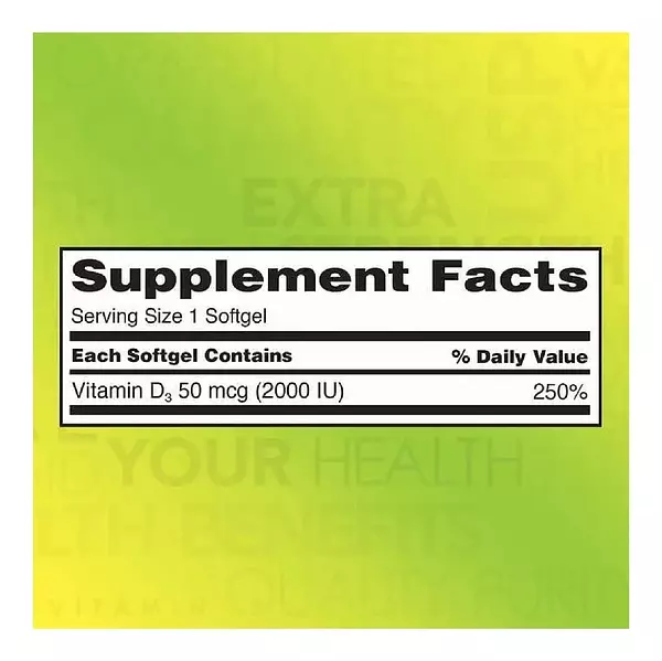 Salud y Equipamiento Médico - Vitamina D3 600 Softgel De 2000 Ui Iu Maxima Fuerza 4