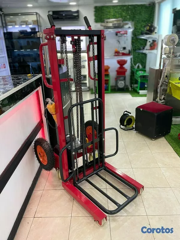 equipos profesionales - Montacargas grua Carretilla de 2 metros de elevacion electrico de 200KG 3