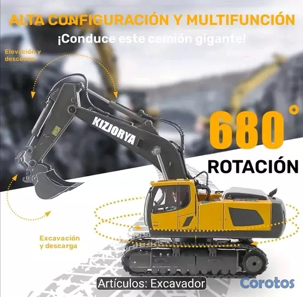 juguetes - Excavator de control remoto  4