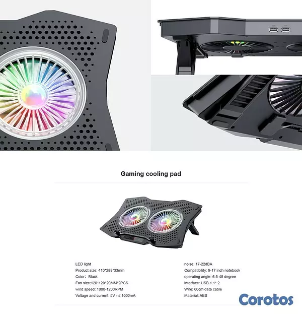 computadoras y laptops - FAN COOLER, 10" hasta 17 pulgadas 2