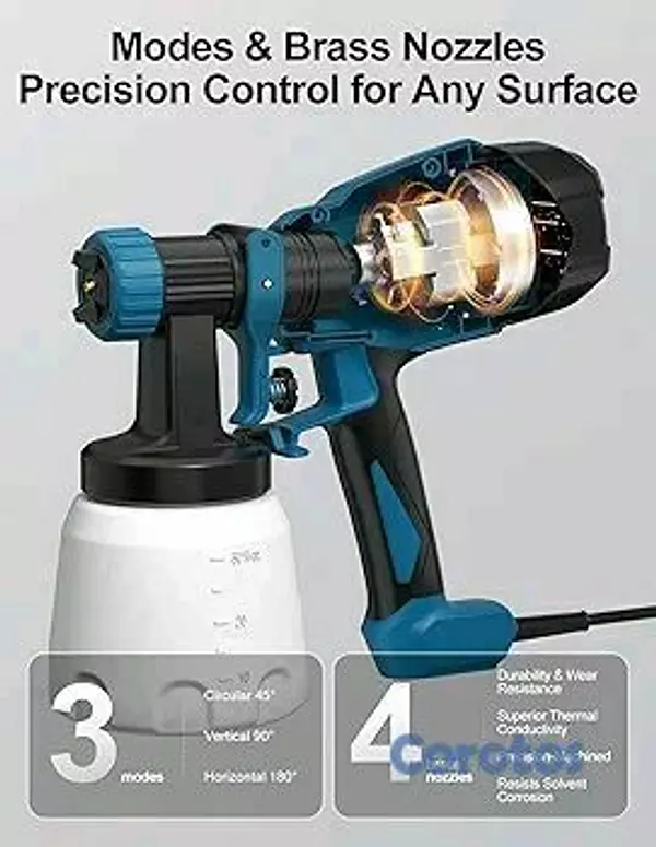 equipos profesionales - 🎨 Pulverizador de Pintura Eléctrico, Pistola con 3 Modos y 4 Boquillas 🔧 4