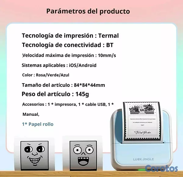 impresoras y scanners - impresora termica Bluetooth de etiquetas Adhesivas  2