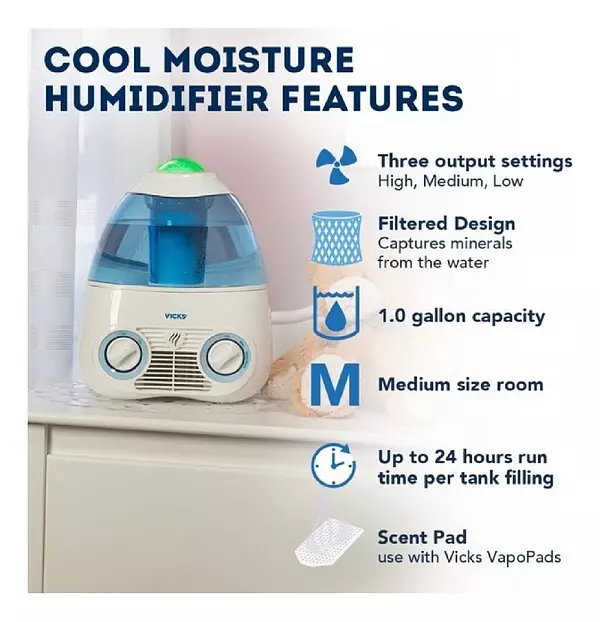 Salud y Equipamiento Médico - Humidificador De Vick V3700 Noche Estrellada Envio Gratis 7