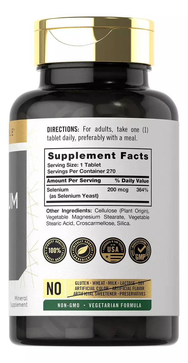 Salud y Equipamiento Médico - Selenio 200 Mcg 270 Cap Carlyle 2