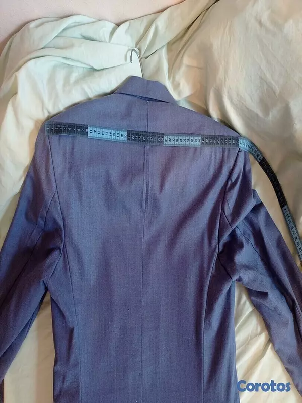 ropa para hombre - Traje Gris Azulado 5