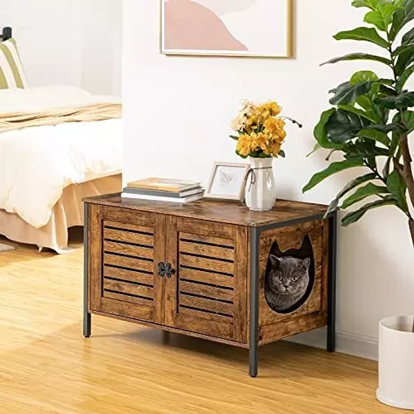 Salud y Equipamiento Médico - Caja De Arena Para Gatos Hoobro, Muebles De Caja De Arena 2