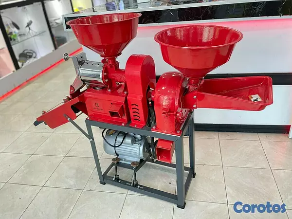 equipos profesionales - Moledora molino trituradora trilladora de granos y peladora de arroz 2 en 1 7