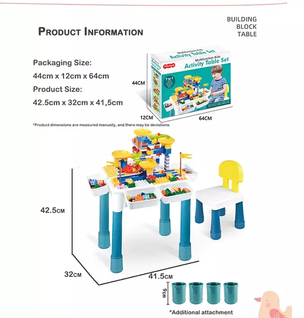 muebles - Mesa de Actividades 7 en 1 multifuncional actividades lego regalo ideal niños 3