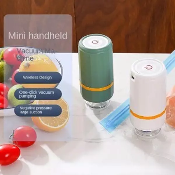 electrodomesticos - Mini Máquina De Vacío De Mano, Bomba Recargable Para Alimentos Ropa vacuum  3