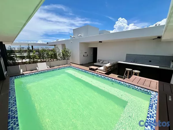 apartamentos - vendo amueblado renacimiento piso 5 una habitación 1.5 baños parqueo área social 12