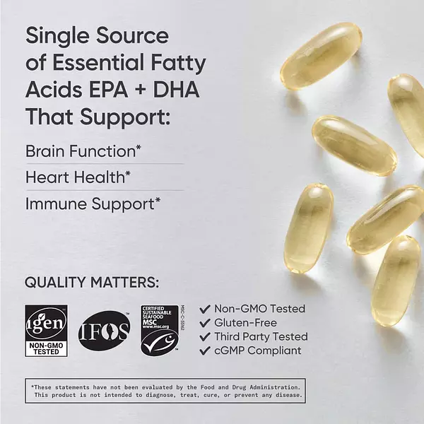Salud y Equipamiento Médico - Omega-3 Fish Oil 1250mg 90 Cap Sports Research 4