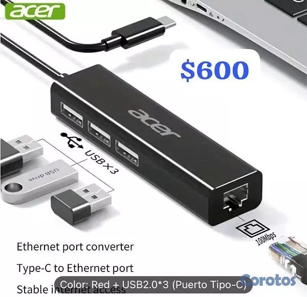 accesorios para electronica - Hub de varios puertos usb, sd y tipo c, verifica los modelos en la foto 7