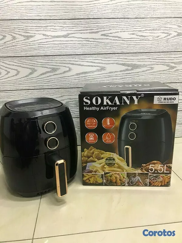 electrodomesticos - Freidora de Aire Air Fryer Sokany manual de 5.5 litros SK-8024, cocina saludable 3