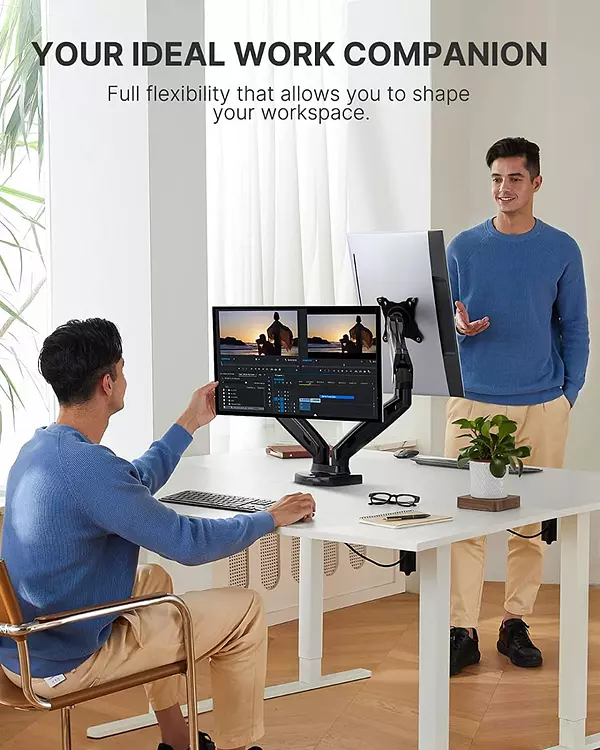 Salud y Equipamiento Médico - Soporte Monitor Dual Para Pantalla Pc De 13 A 27 Pulgadas 6