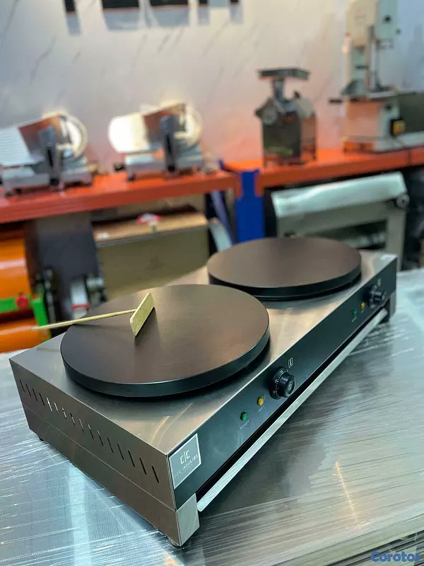 equipos profesionales - Crepera de doble parrilla para hacer crepe creps 10