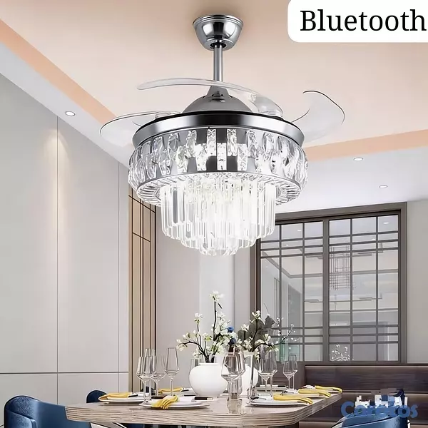 decoración y accesorios - Lámpara de techo 
Lujosa
✅ Abanico 
✅ *Bluetooth* 
✅3 Cambios de tonos de luz  3