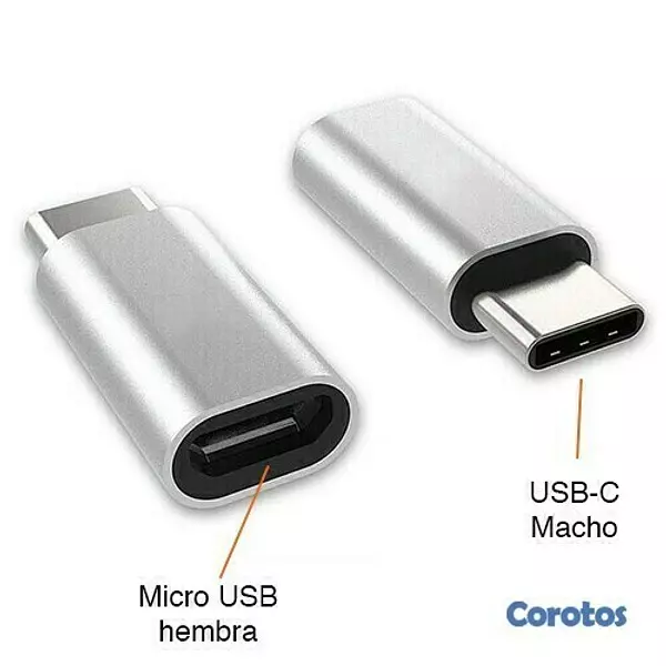 otros electronicos - Adaptador de carga rápida USB 3.1 de V8 (micro usb) a USB Tipo C
 2