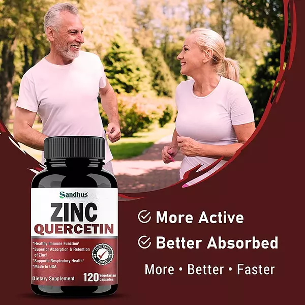 Salud y Equipamiento Médico - Vitamina Zinc + Quercetina Vegetariana 5