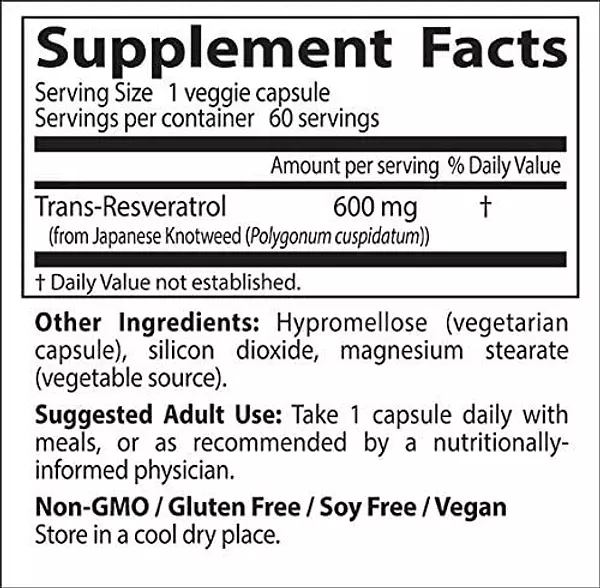 Salud y Equipamiento Médico - Resveratrol 60cap Doctor's Best 2