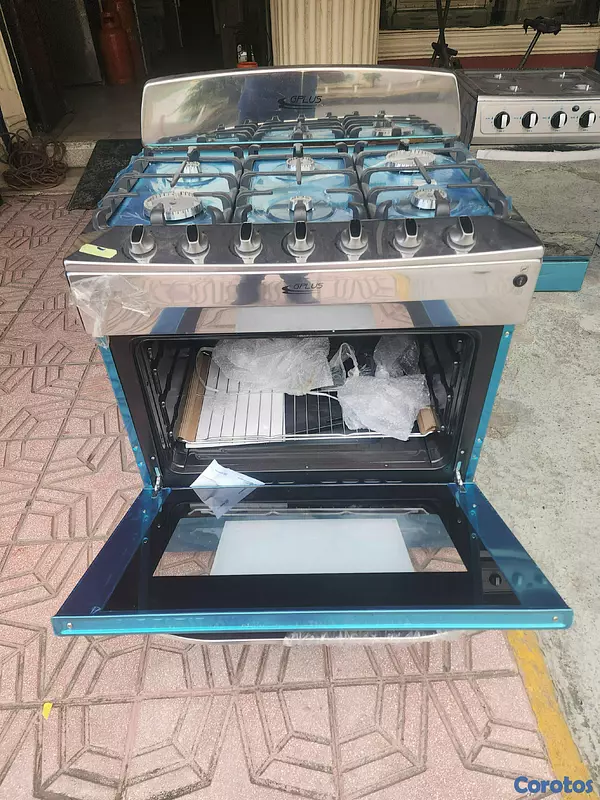 cocina - estufa g plus cromada nueva 2