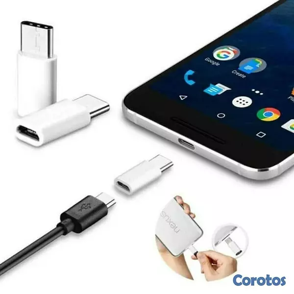 otros electronicos - Adaptador de carga rápida USB 3.1 de V8 (micro usb) a USB Tipo C
 3