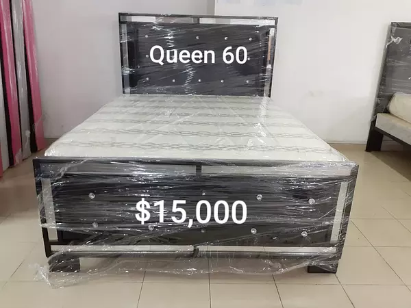 muebles y colchones - Cama Full 54 Enmarcada en Espejo con Colchon  2