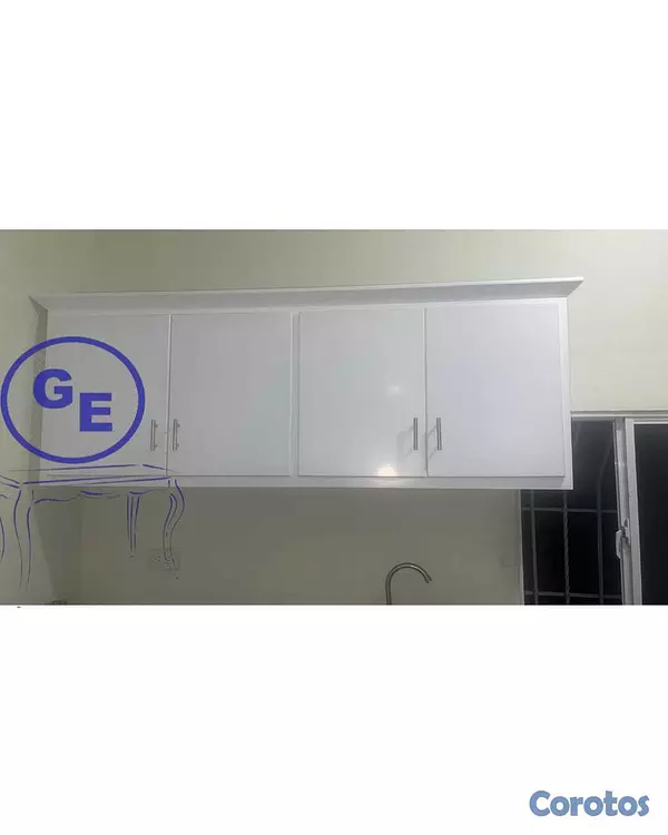 cocina - Gabinete de cocina blanco en hidrufugo  1