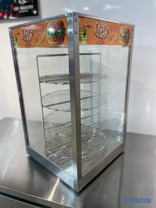 equipos profesionales - Vitrina exhibidora para pizza vitrina giratoria caliente para alimentos 2