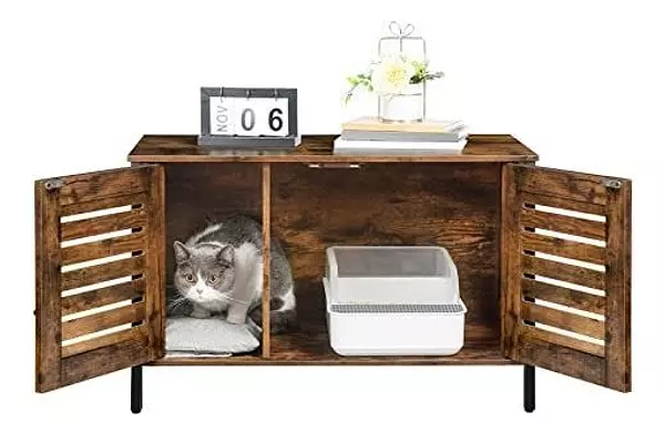 Salud y Equipamiento Médico - Caja De Arena Para Gatos Hoobro, Muebles De Caja De Arena 5