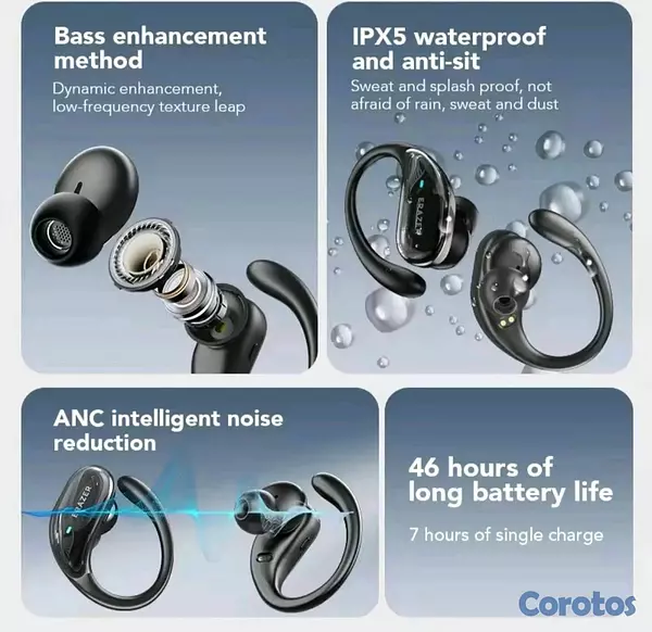 accesorios para electronica - Bluetooth Erazer  XT80 Pro con IA y traductor de idioma inteligente. 6