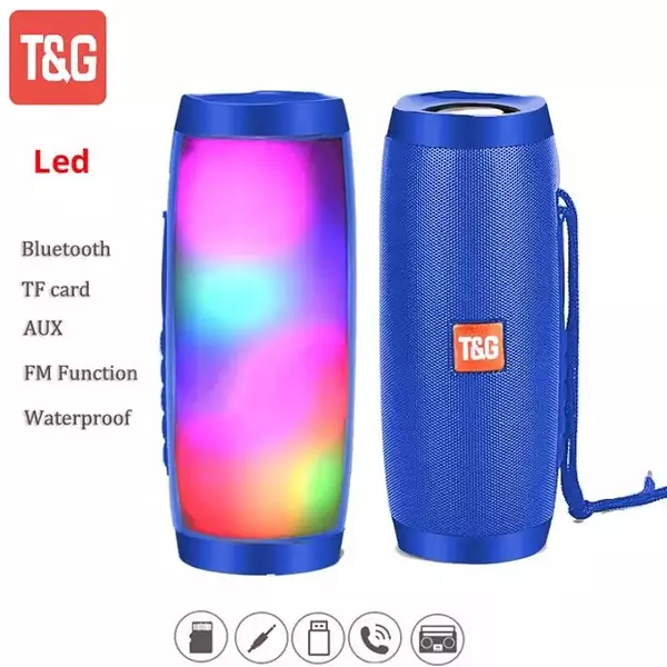 accesorios para electronica - Bocina inalámbrica Bluetooth Con Luces Portátil Altavoz Recargable Tipo JBL 5