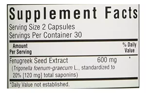 Salud y Equipamiento Médico - Fenogreco 600 Mg Bluebonnet 2